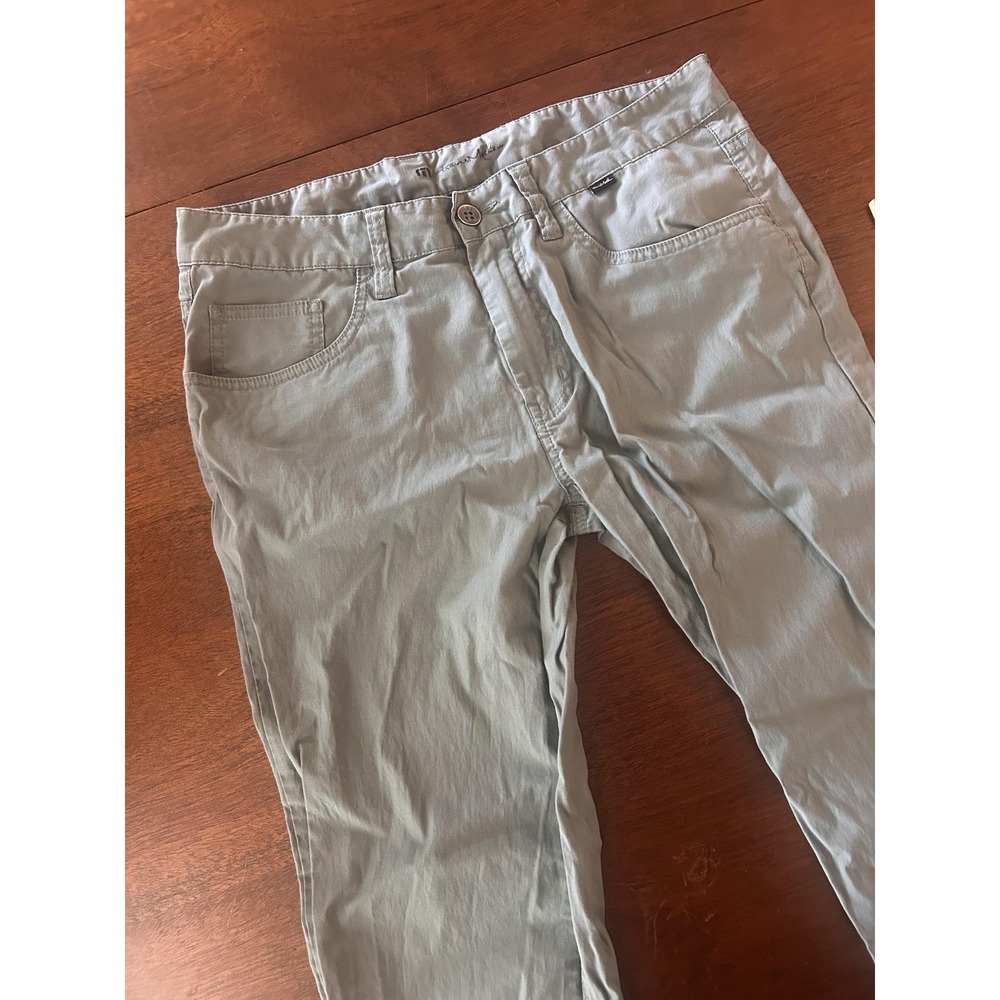 TravisMathew Pants Mens 32x28 Gray Slim Fit Stretch 5 Pocket Canvas Chino Casual